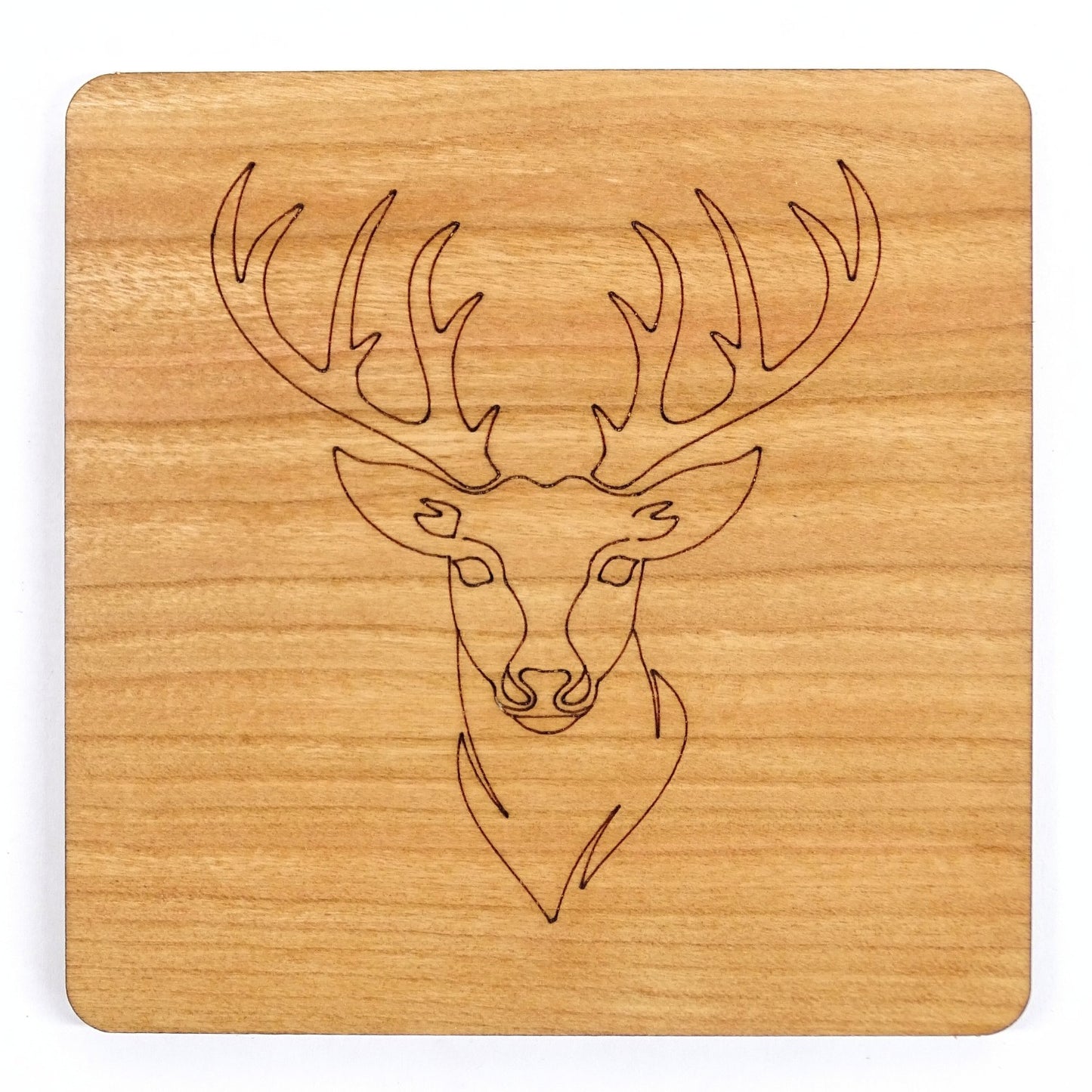Stag Wooden Coaster | Deer, Wildlife, Woodland Décor