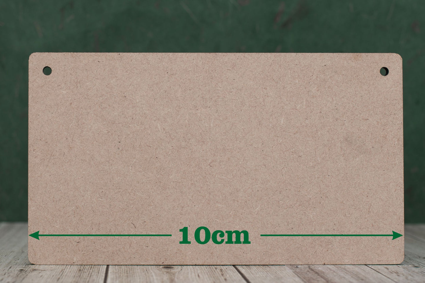 10 cm Wide 3mm thick MDF Plaques with rounded corners