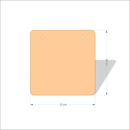 10 cm Wide Blank board plaques with rounded corners - plywood