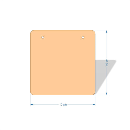 10 cm Wide 3mm thick MDF Plaques with rounded corners