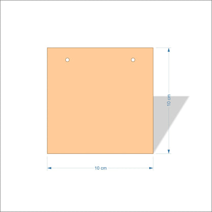 10 cm Wide Blank board plaques with square corners - plywood