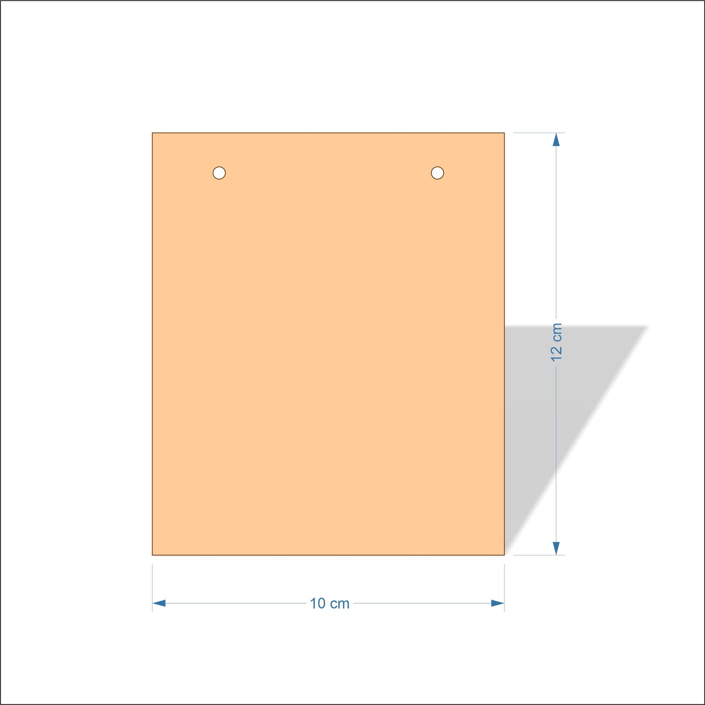 10 cm Wide 3mm thick MDF Plaques with square corners