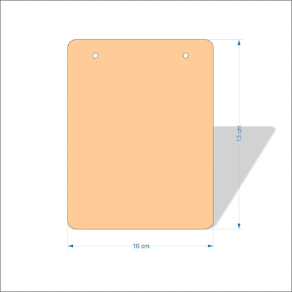 10 cm Wide Blank board plaques with rounded corners - plywood