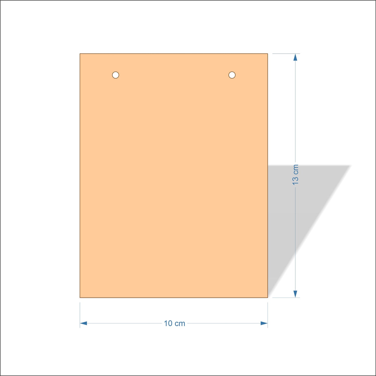 10 cm Wide 3mm thick MDF Plaques with square corners