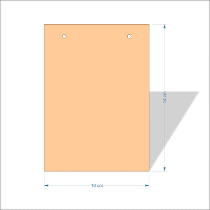 10 cm Wide Blank board plaques with square corners - plywood