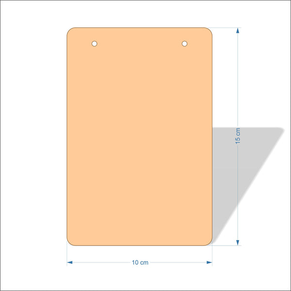 10 cm Wide 3mm thick MDF Plaques with rounded corners