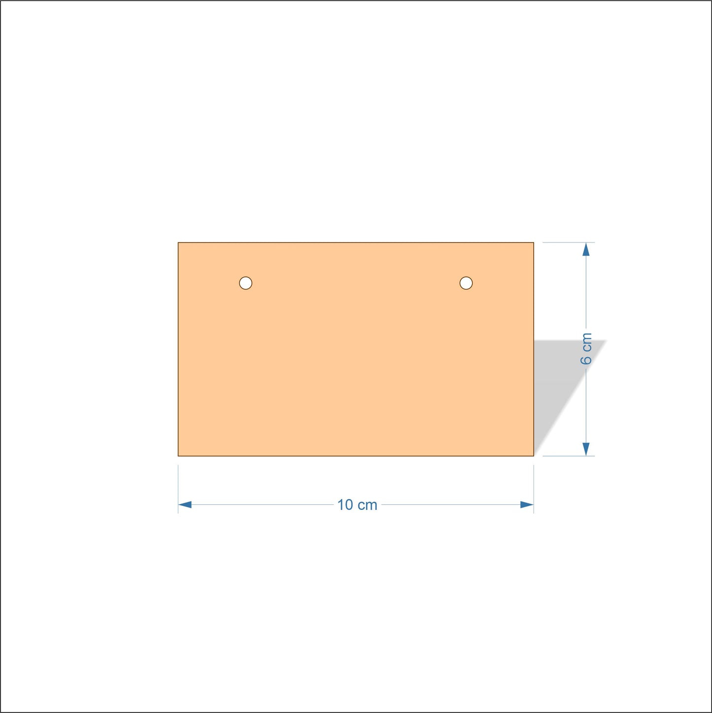 10 cm Wide 3mm thick MDF Plaques with square corners