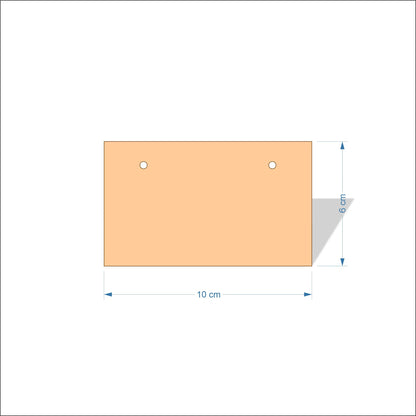 10 cm Wide Blank board plaques with square corners - plywood