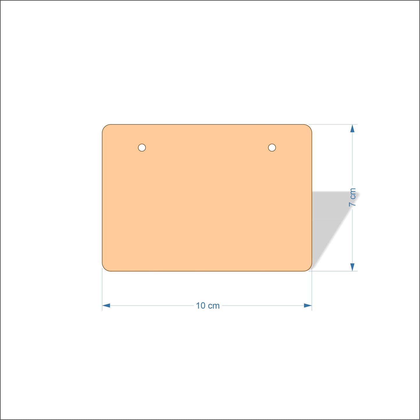 10 cm Wide 3mm thick MDF Plaques with rounded corners