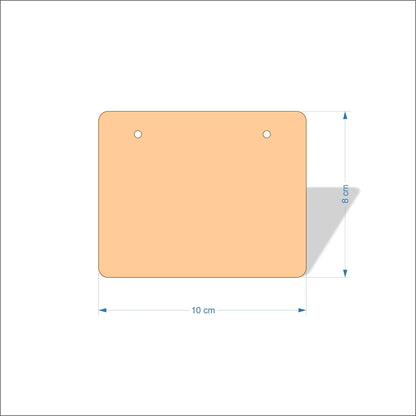 10 cm Wide Blank board plaques with rounded corners - plywood