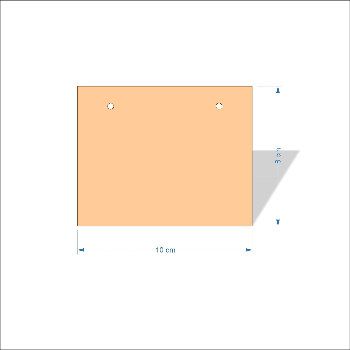 10 cm Wide 3mm thick MDF Plaques with square corners