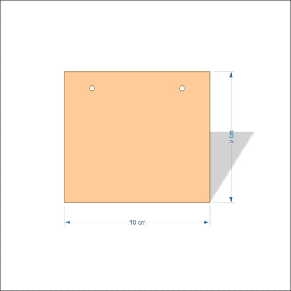 10 cm Wide Blank board plaques with square corners - plywood