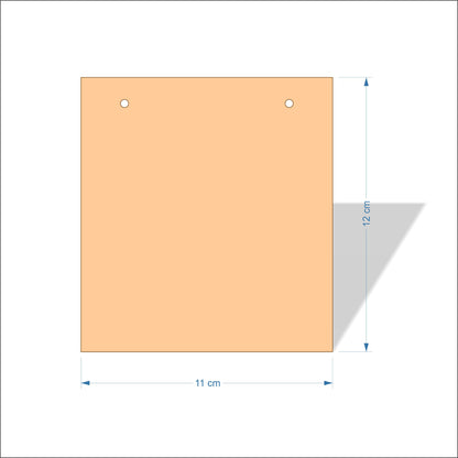 11 cm Wide 3mm thick MDF Plaques with square corners