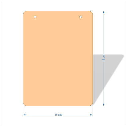 11 cm Wide 3mm thick MDF Plaques with rounded corners