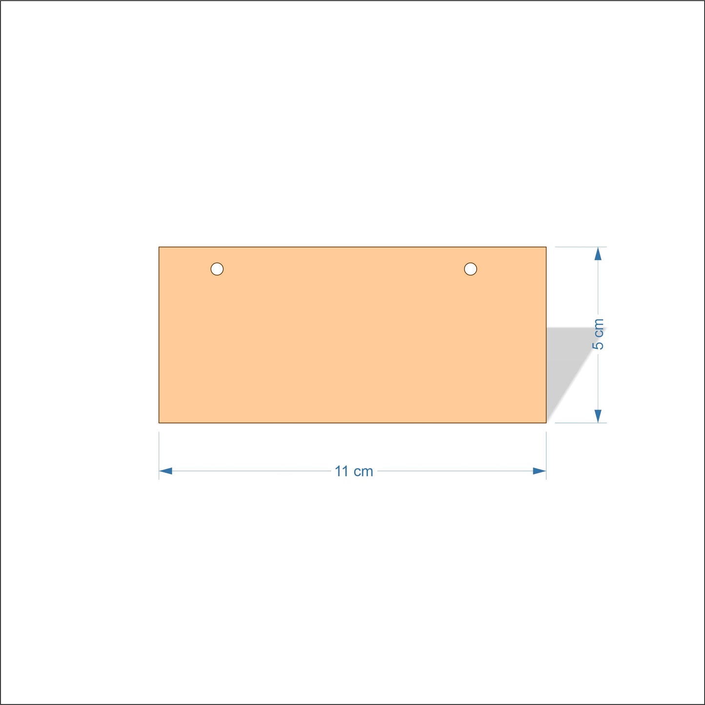 11 cm Wide 3mm thick MDF Plaques with square corners