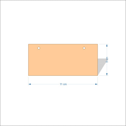 11 cm Wide 3mm thick MDF Plaques with square corners