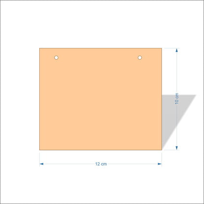 12 cm Wide 3mm thick MDF Plaques with square corners