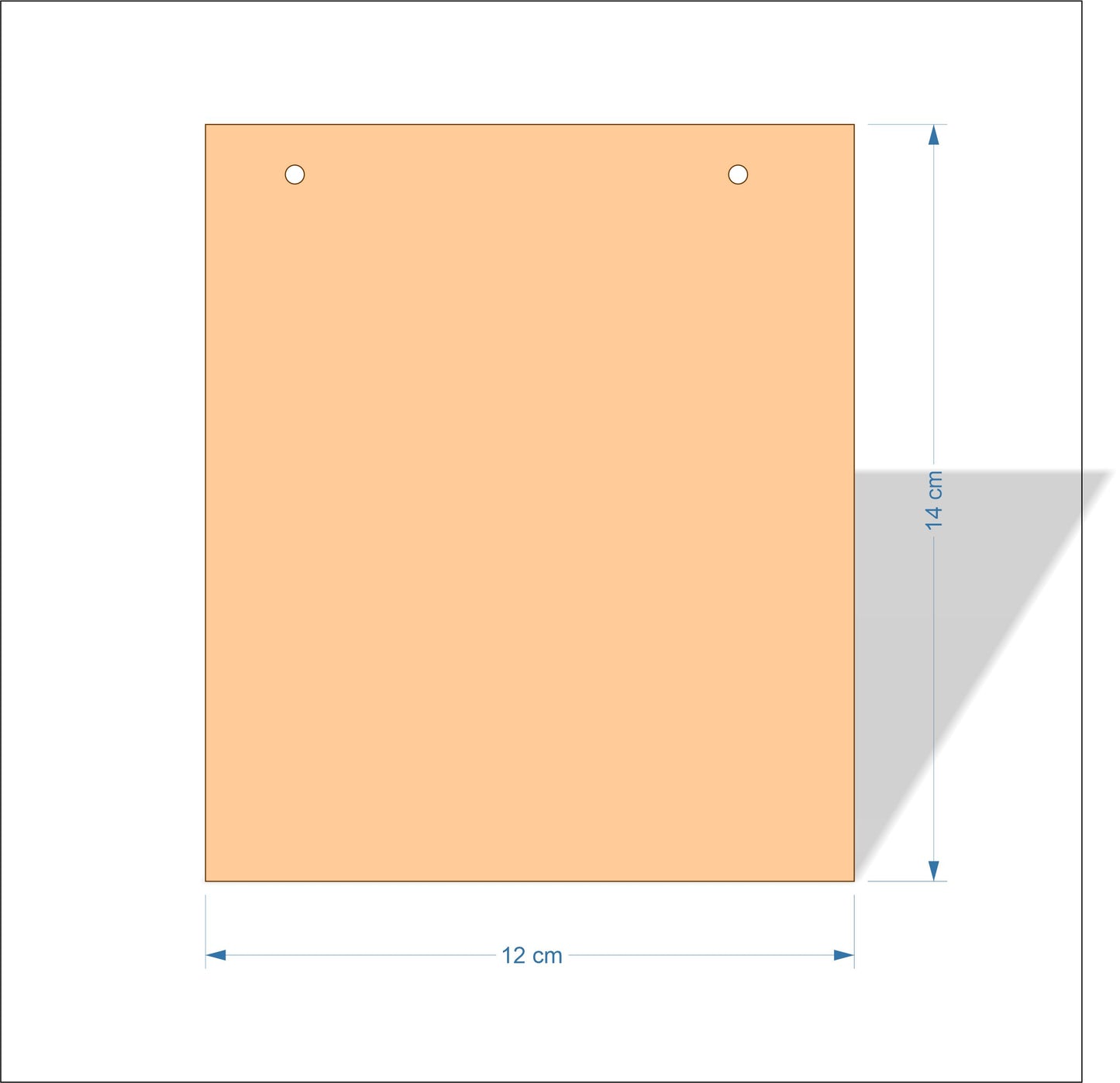 12 cm Wide 3mm thick MDF Plaques with square corners