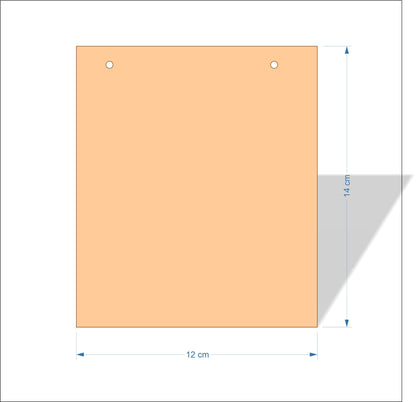 12 cm Wide 3mm thick MDF Plaques with square corners