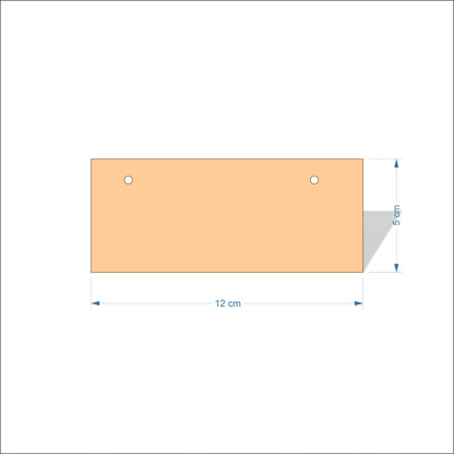 12 cm Wide 3mm thick MDF Plaques with square corners