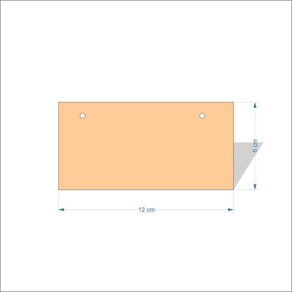 12 cm Wide 3mm thick MDF Plaques with square corners