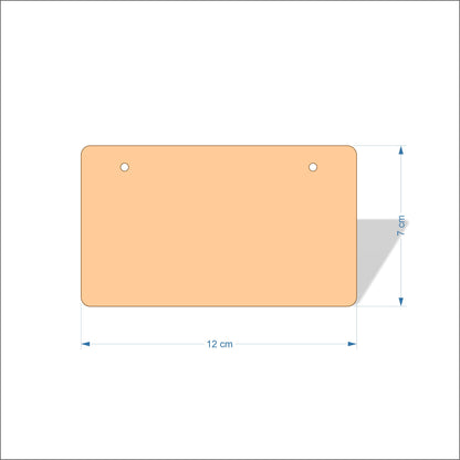 12 cm Wide 3mm thick MDF Plaques with rounded corners