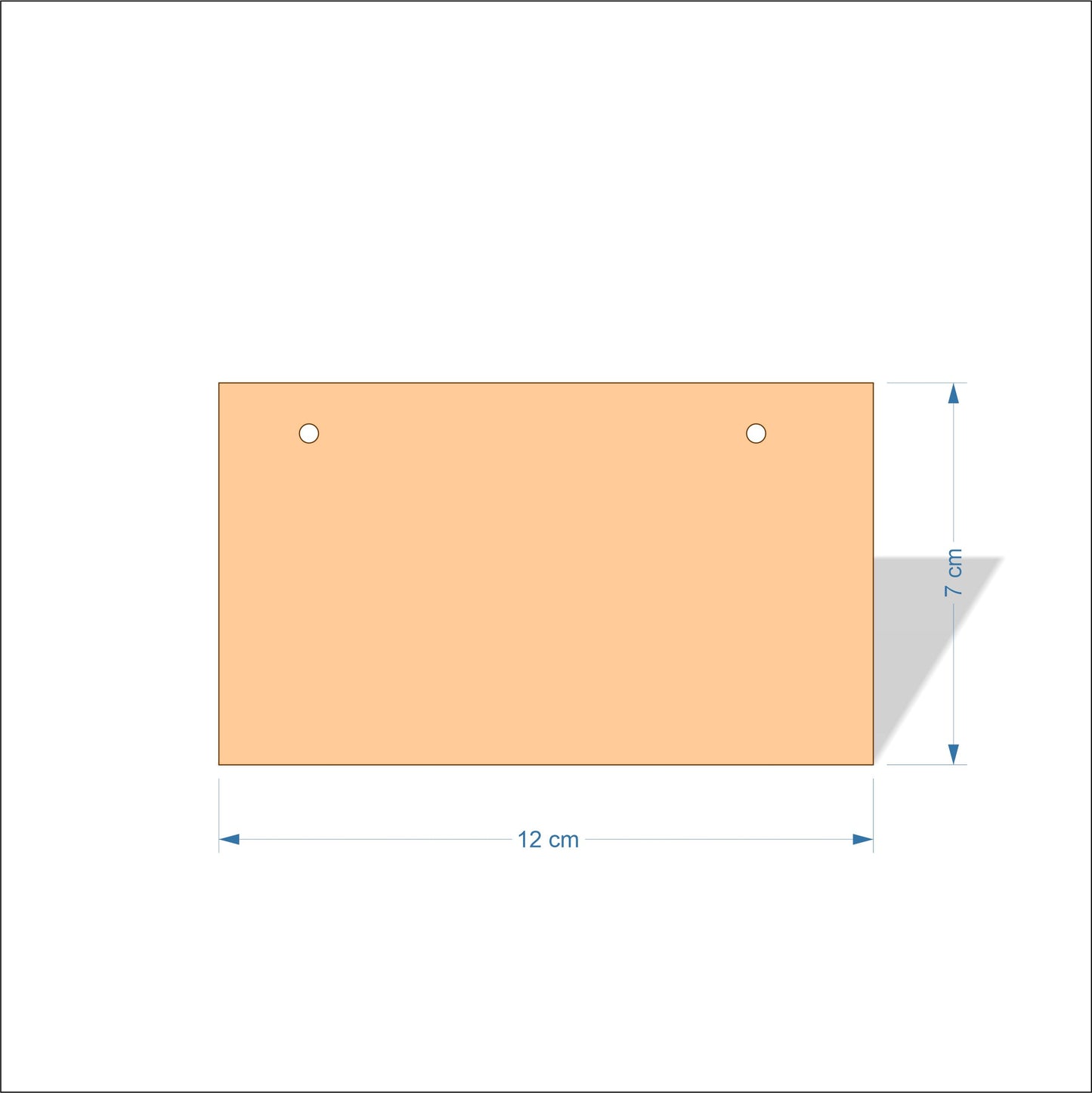 12 cm Wide 3mm thick MDF Plaques with square corners