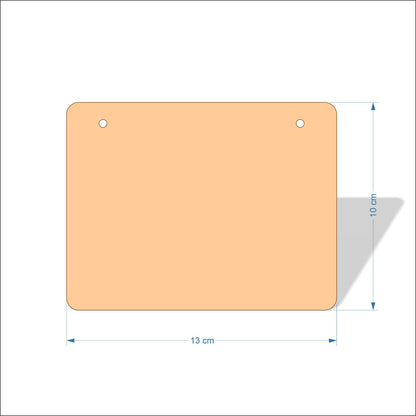 13 cm Wide 3mm thick MDF Plaques with rounded corners