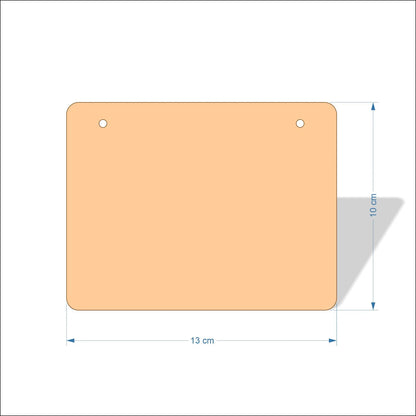 13 cm Wide Blank board plaques with rounded corners - plywood