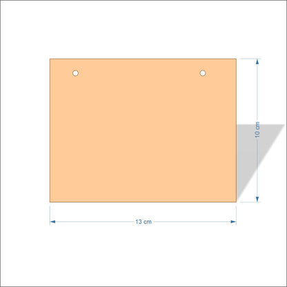 13 cm Wide 3mm thick MDF Plaques with square corners