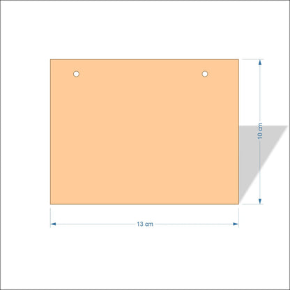 13 cm Wide Blank board plaques with square corners - plywood