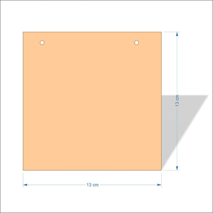 13 cm Wide 3mm thick MDF Plaques with square corners