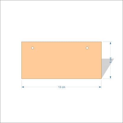 13 cm Wide 3mm thick MDF Plaques with square corners