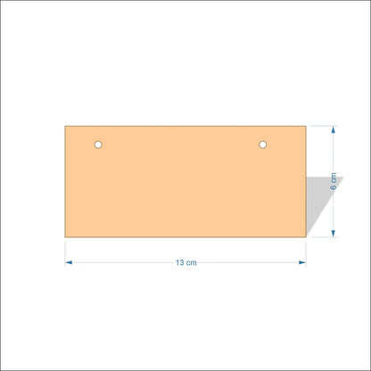 13 cm Wide Blank board plaques with square corners - plywood