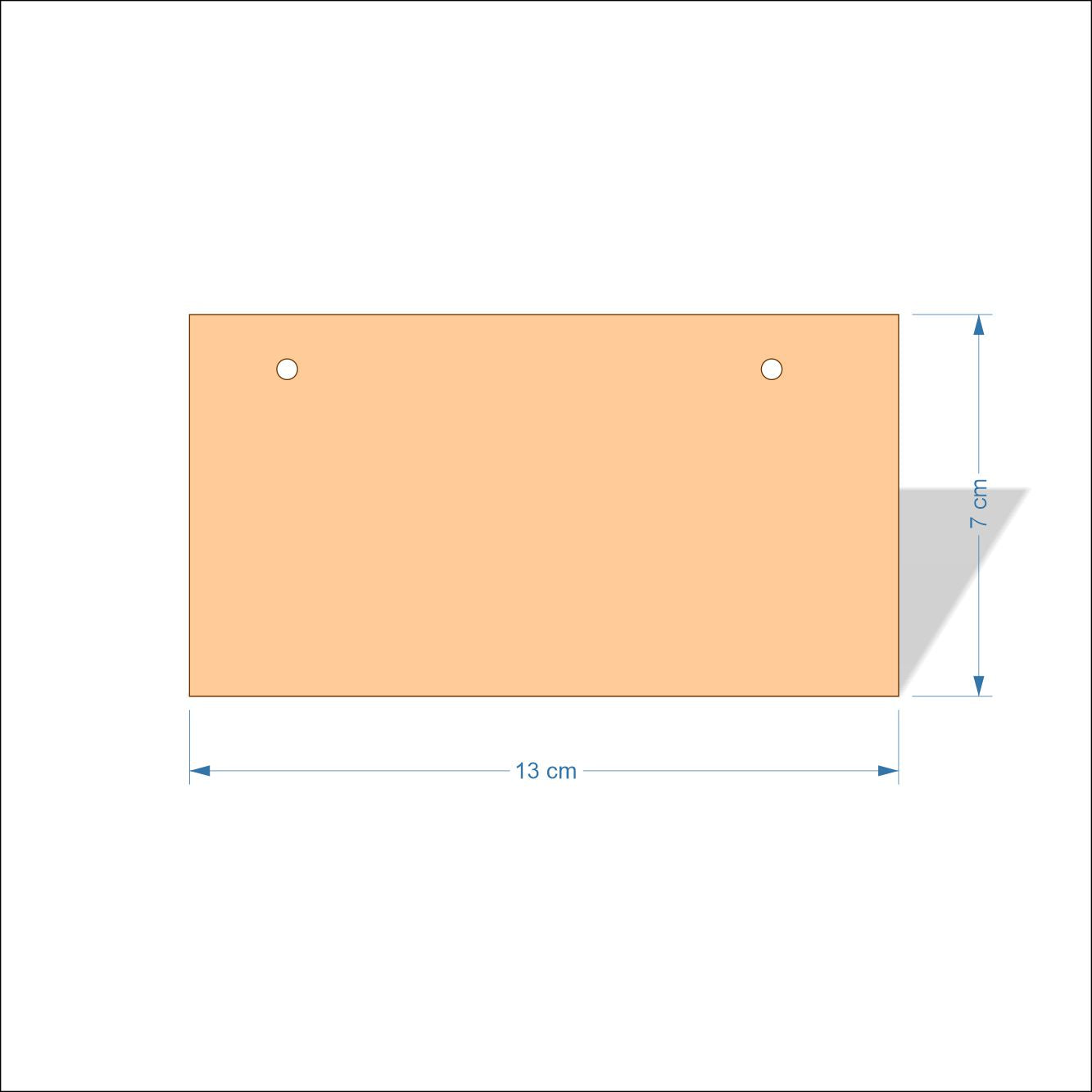 13 cm Wide 3mm thick MDF Plaques with square corners