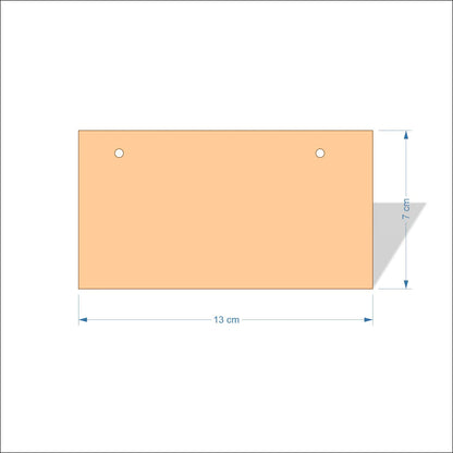 13 cm Wide Blank board plaques with square corners - plywood