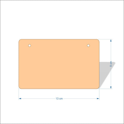 13 cm Wide 3mm thick MDF Plaques with rounded corners