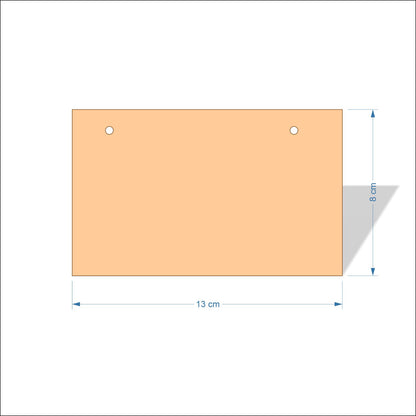 13 cm Wide 3mm thick MDF Plaques with square corners