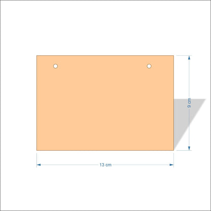 13 cm Wide Blank board plaques with square corners - plywood