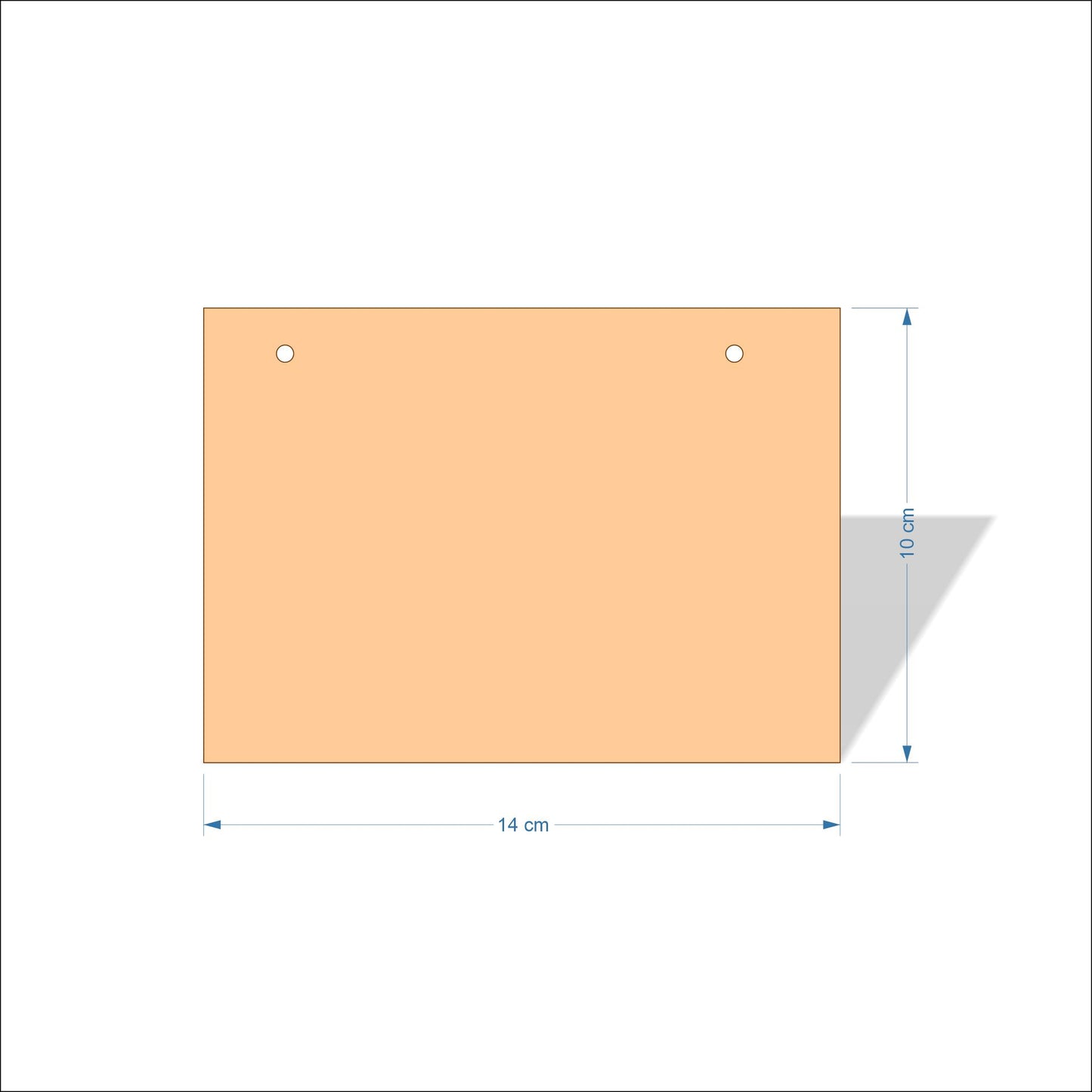 14 cm Wide 3mm thick MDF Plaques with square corners