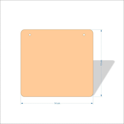 14 cm Wide Blank board plaques with rounded corners - plywood