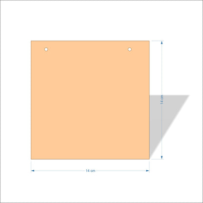 14 cm Wide 3mm thick MDF Plaques with square corners