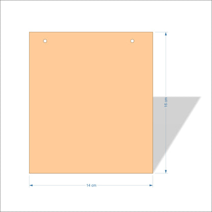 14 cm Wide 3mm thick MDF Plaques with square corners