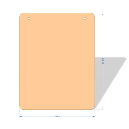 14 cm Wide 3mm thick MDF Plaques with rounded corners