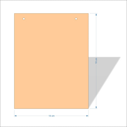 14 cm Wide 3mm thick MDF Plaques with square corners