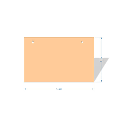 14 cm Wide 3mm thick MDF Plaques with square corners