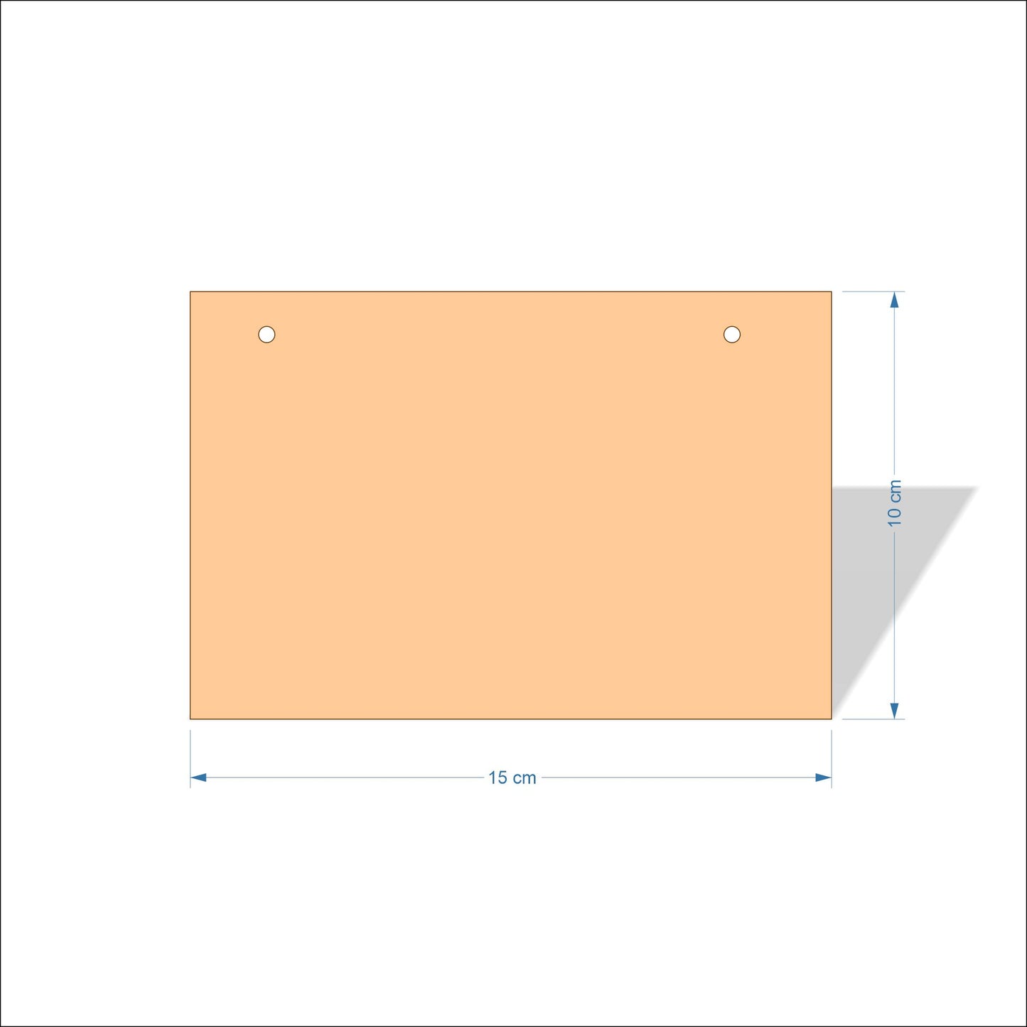 15 cm Wide 3mm thick MDF Plaques with square corners