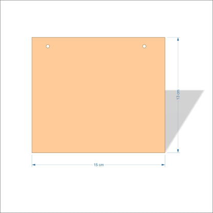 15 cm Wide 3mm thick MDF Plaques with square corners