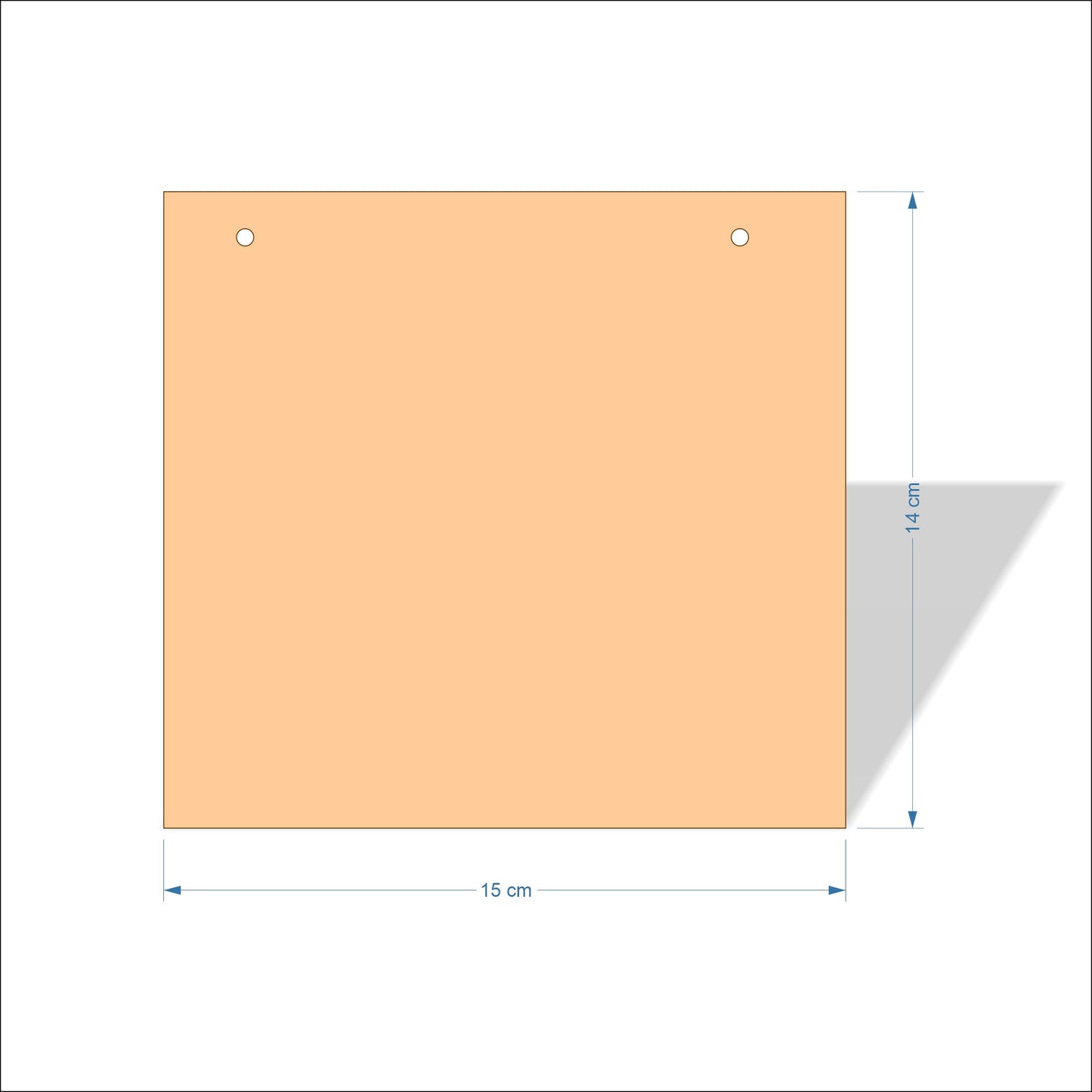 15 cm Wide 3mm thick MDF Plaques with square corners