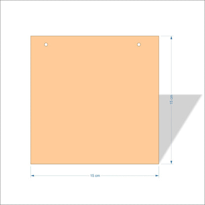 15 cm Wide Blank board plaques with square corners - plywood